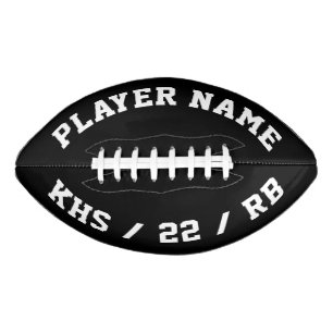 Custom Player Name and Number, School and Position Football