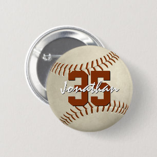 custom player name jersey number baseball softball button