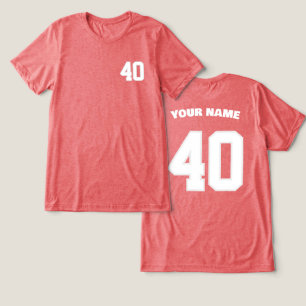 Custom Player Name Number Sports Tri-Blend Shirt