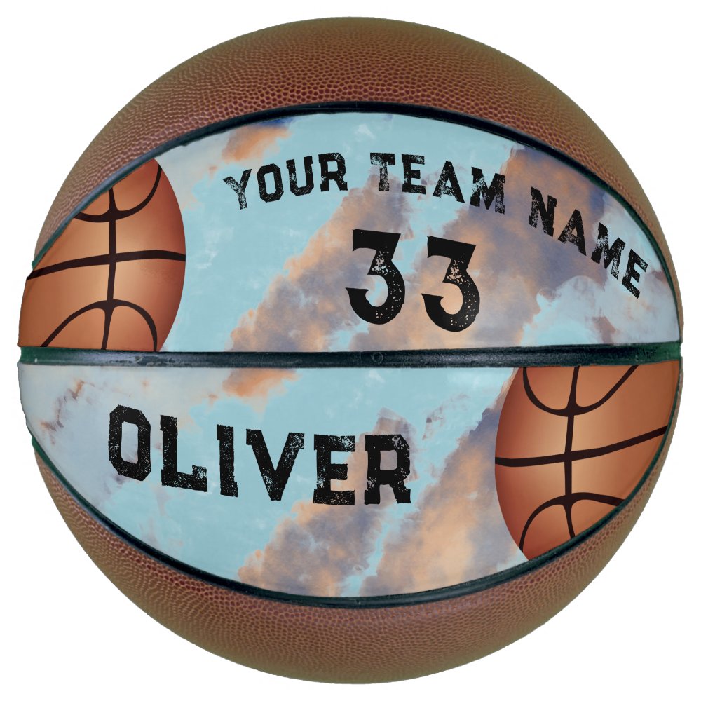 Disover Custom Player Name & Number Team Keepsake Basketballs
