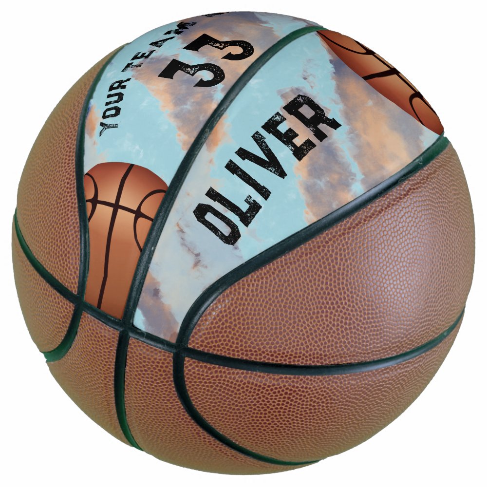 Disover Custom Player Name & Number Team Keepsake Basketballs