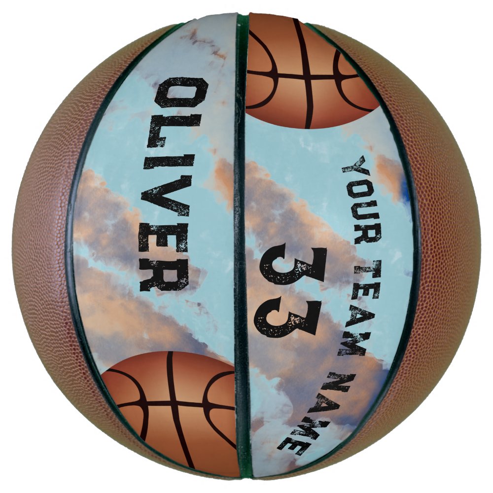 Disover Custom Player Name & Number Team Keepsake Basketballs