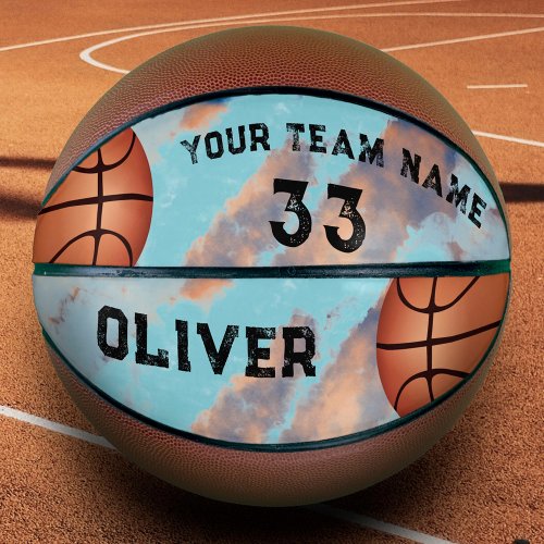 Custom Player Name  Number Team Keepsake Basketball