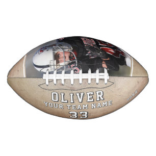 Custom Player Name Number Team Photo Football