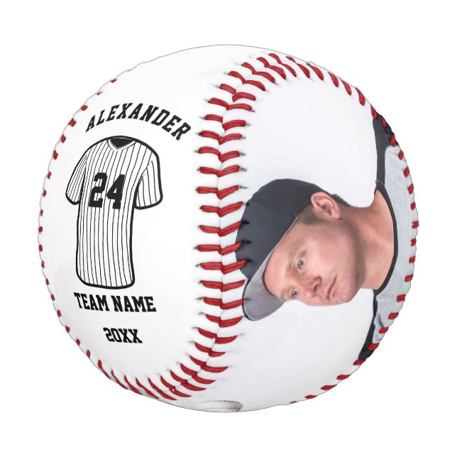 Custom Player Name, Player Number & Team Name Baseball (Angled)