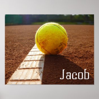 Custom Player Or Team Name Tennis Photo Poster by Team_Lawrence at Zazzle