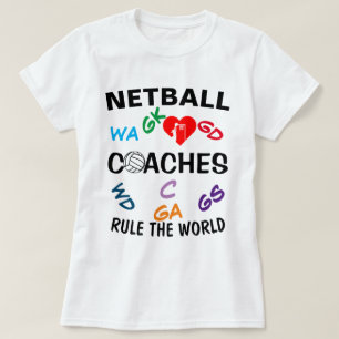 Custom Player Positions Netball Coaches Rule T-Shirt