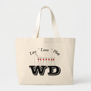 Custom Player Positions Theme Netball Large Tote Bag
