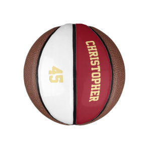 Custom Player Team Club Name Number Monogrammed Mini Basketball