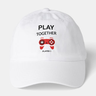 Custom Player Together Gamer Matching Couple Gift  Hat