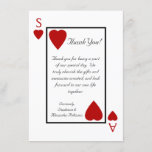 Custom Playing Card Vegas Wedding Thank You Notes