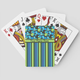 Custom Playing Cards, Blue Moons and Stripes Poker Cards
