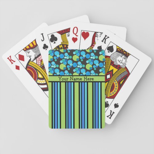 Custom Playing Cards Blue Moons and Stripes Poker Cards