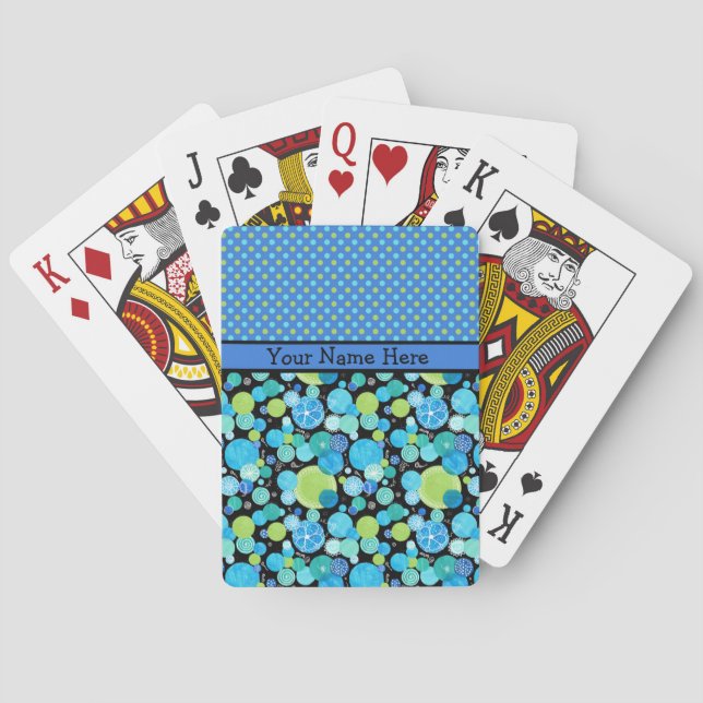 Custom Playing Cards, Blue Moons Mix'n'Match Poker Cards (Back)