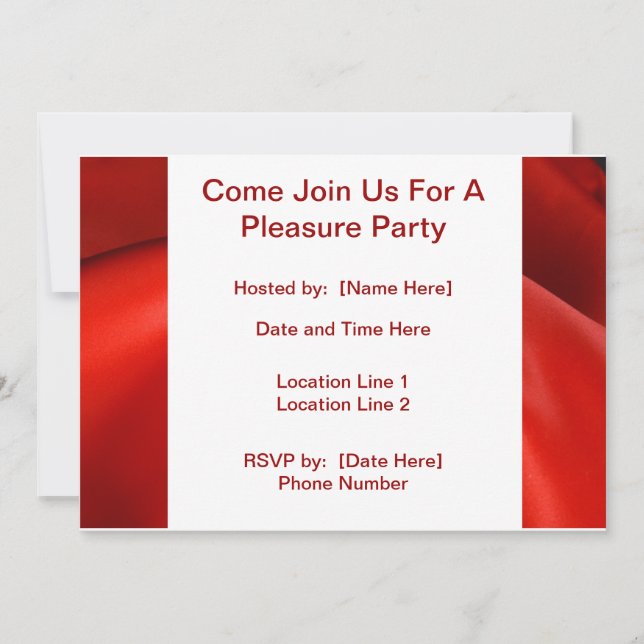 Custom Pleasure Party Invites (Front)