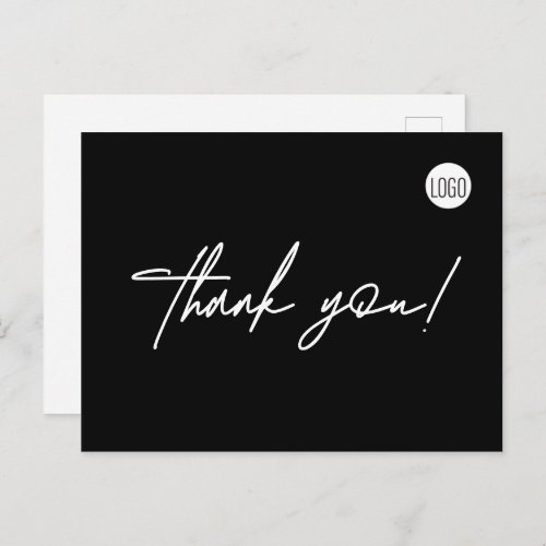 Custom Plumber Business Logo Simple thank you  Postcard