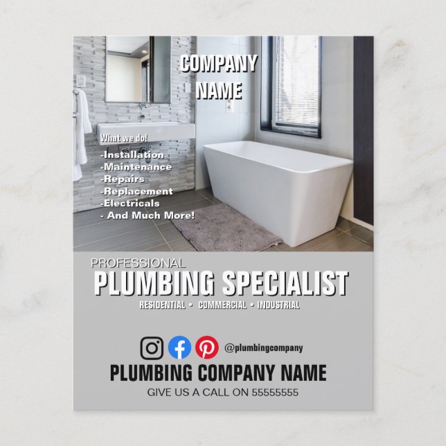 Custom Plumber Flyer – Business Mail Drop (Front)