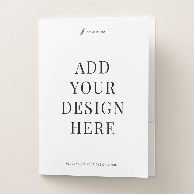 Custom Pocket Folder Printing Upload Artwork (Front)