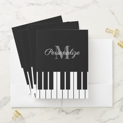 Custom pocket folders for piano player and teacher