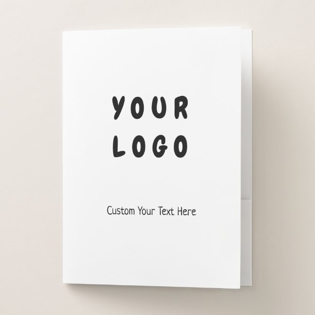 Custom Pocket Folders Logo Business Card Slot 9x12 (Front)
