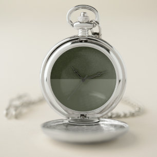 Custom Pocket Watch – Textured Top Moss Green