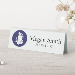 Custom Podiatrist Foot Care Clinic Name Title Table Tent