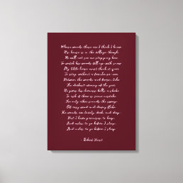 Custom Poem Print on Canvas 