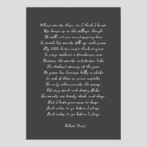 Custom Poem Song Lyric Print