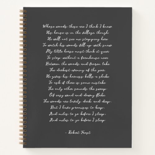 Custom Poem Song Lyric Quote  Notebook