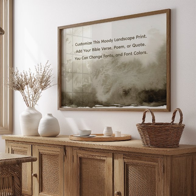 Custom Poem Upload Your Own Words Modern Farmhouse Poster (Creator Uploaded)