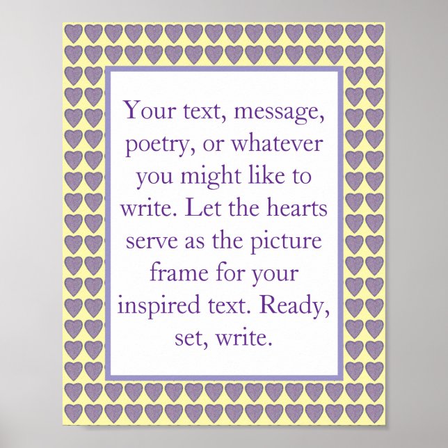 Custom pointillism heart frame posters (Front)