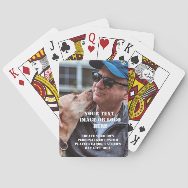 Custom Poker Cards - Personalized Fathers Day Gift (Back)