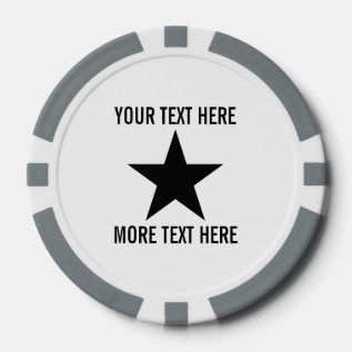 Custom Poker Chip Golf Ball Markers With Star Logo at Zazzle