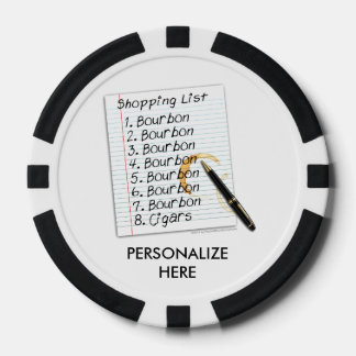 CUSTOM POKER CHIPS - BOURBON LOVERS SHOPPING LIST