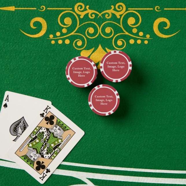 Custom Poker Chips - Personalize Text/Photo Design (Poker Table (Stack))