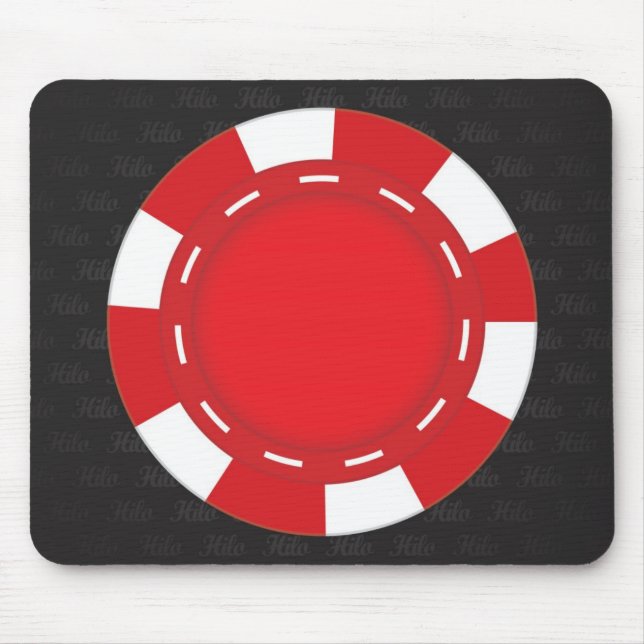 Custom Poker Mouse Pad Red (Front)