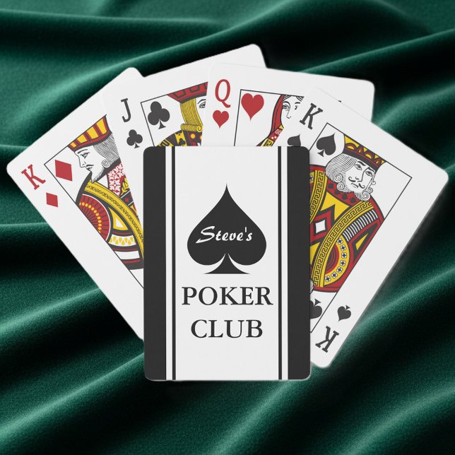 Custom poker playing cards with Ace of spades (poker playing cards)