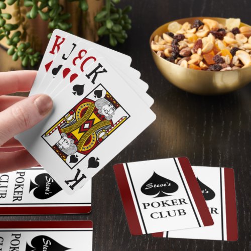 Custom poker playing cards with Ace of spades logo