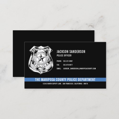 Custom Police Department Law Enforcement Logo Business Card