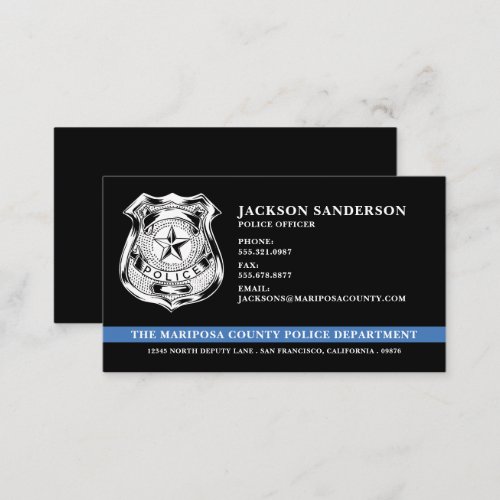 Custom Police Department Law Enforcement Logo Business Card