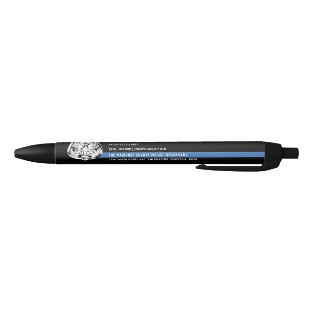 Custom Police Department Law Enforcement Logo Pen (Bottom)