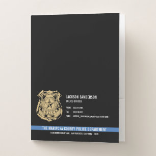 Custom Police Department Law Enforcement Logo Pocket Folder