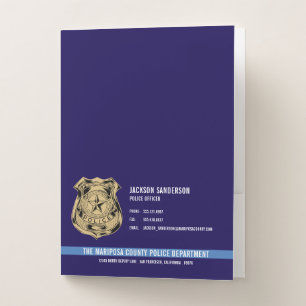 Custom Police Department Law Enforcement Logo Pocket Folder