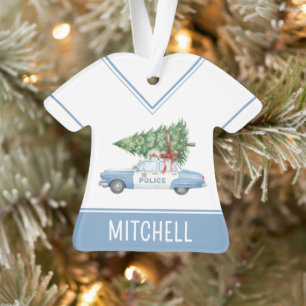 Custom Police Law Enforcement Officer Christmas Ornament
