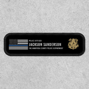 Custom Police Officer Department Employee Name Patch