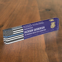 Custom Police Officer Department Thin Blue Line