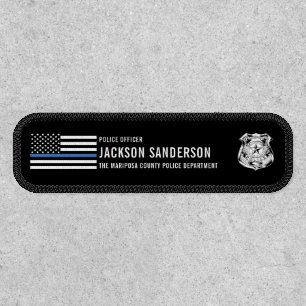 Custom Police Officer Department Thin Blue Line Patch