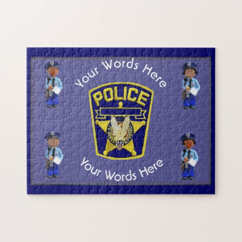 Custom Police Officer Jigsaw Puzzle