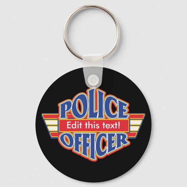 Custom Police Officer Keychain (Front)