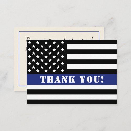 Custom Police Officer Law Enforcement Appreciation Note Card